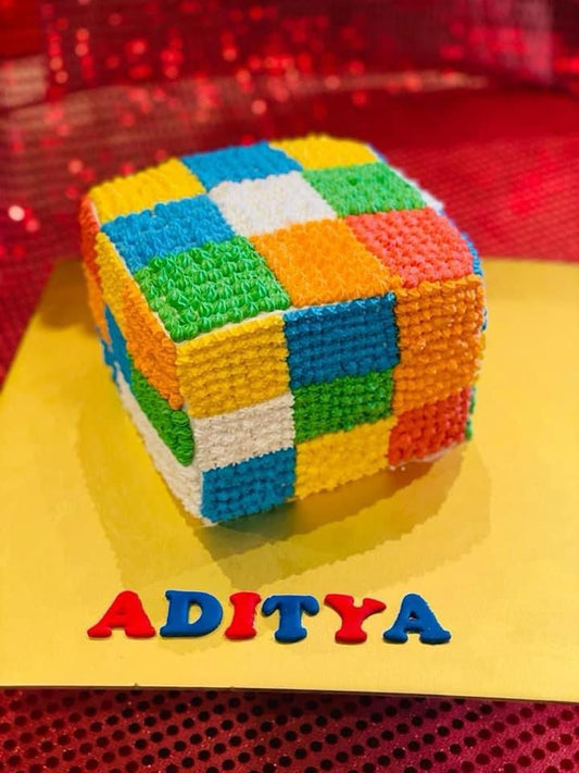 Rubix Cube Cake